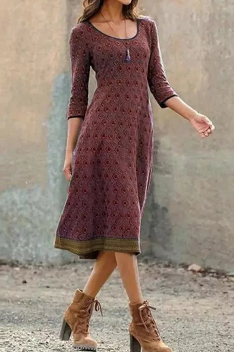 Vestido Midi Ligero – Mangas Cortas y Elegancia Estival