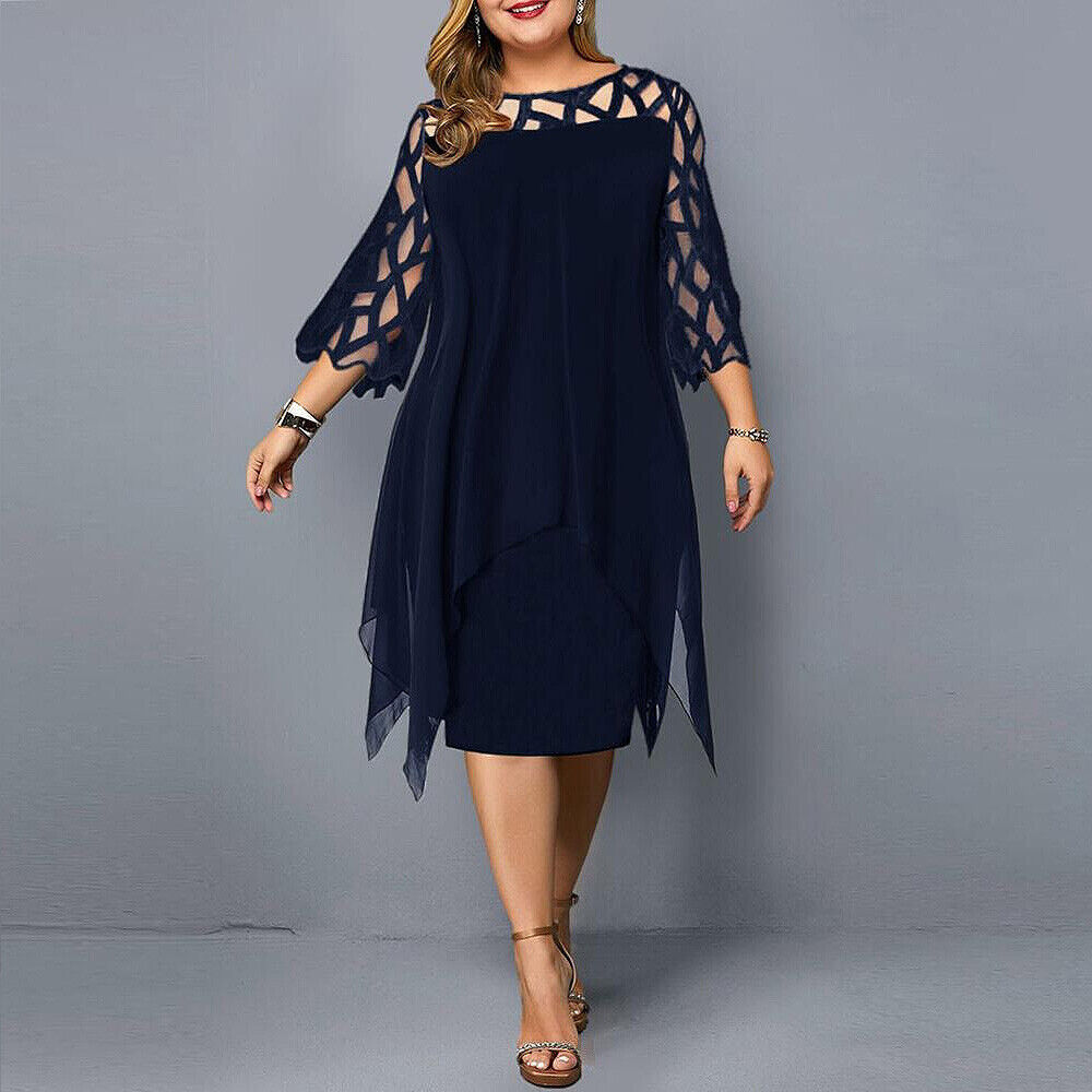Blandine | Robe De Soirée Grande Taille – Style Élégant Et Ourlet Asymétrique
