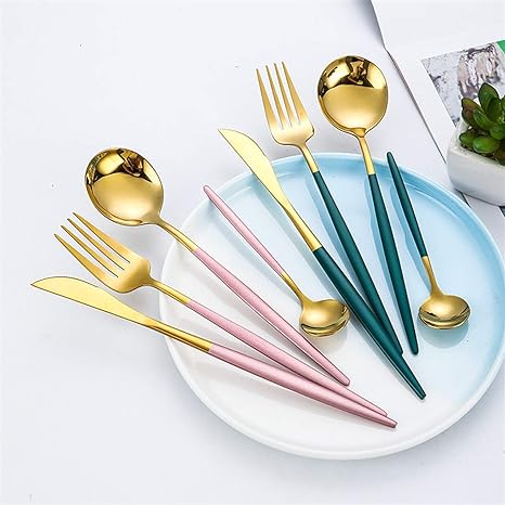 24-Piece Cutlery Set – Chic Finish for Refined Table