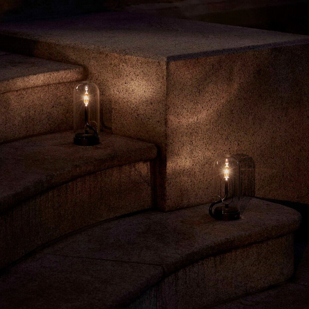 Lampă de masă — Iluminare caldă efect flacără