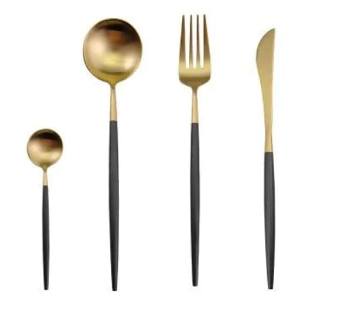 24-Piece Cutlery Set – Chic Finish for Refined Table