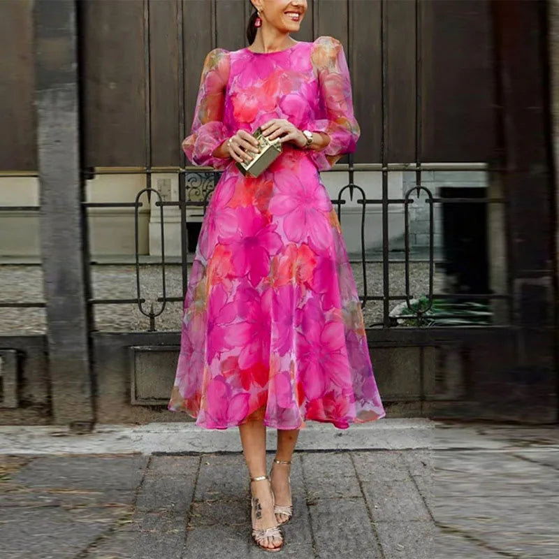 Sophie | Blommig Klänning Elegant – Chic Och Feminin Stil