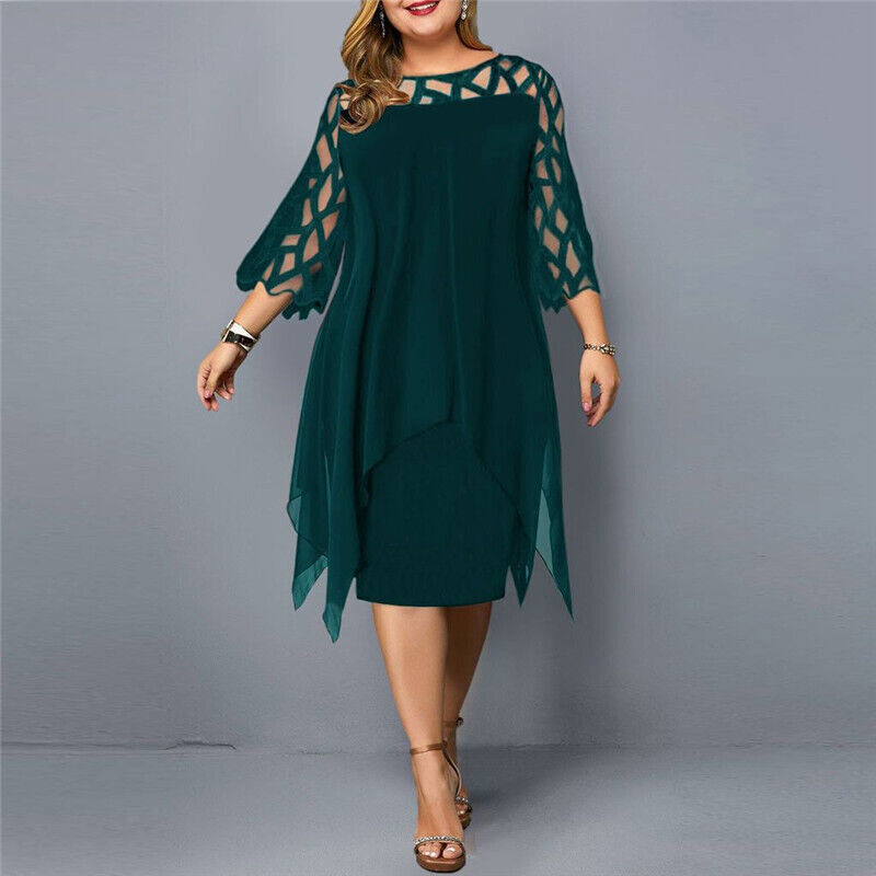Blandine | Robe De Soirée Grande Taille – Style Élégant Et Ourlet Asymétrique