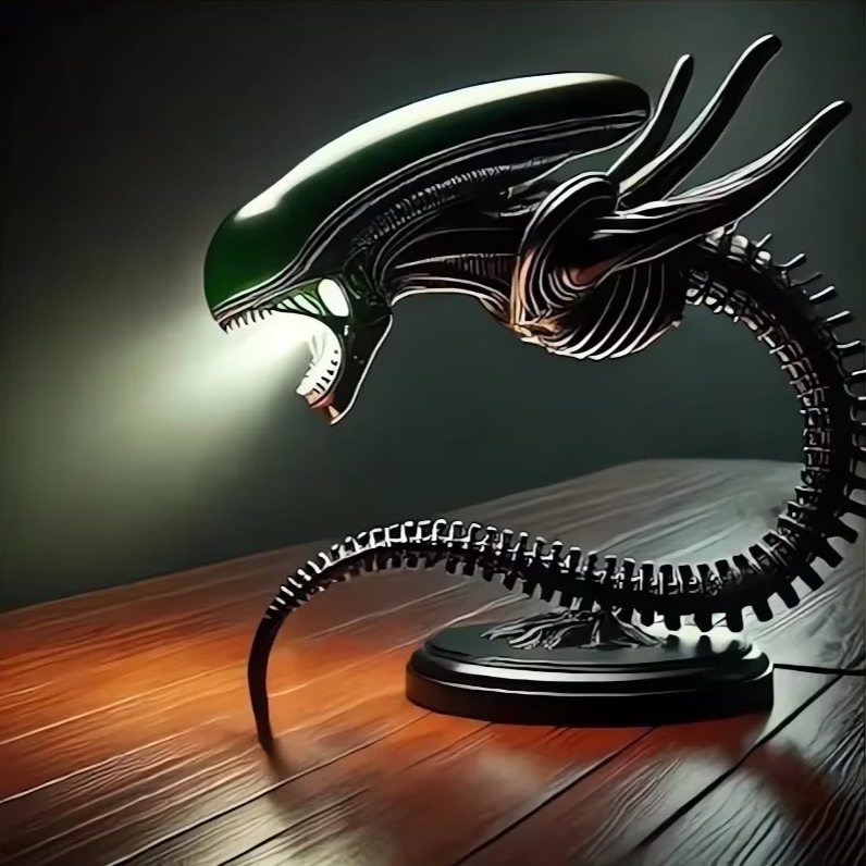 Lampe De Bureau LED — Inspiration Xénomorphe