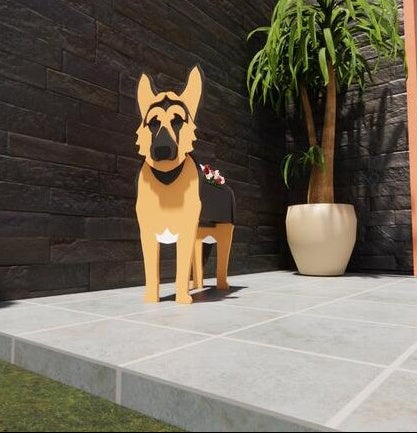 وعاء زهور أصلي — شكل كلب