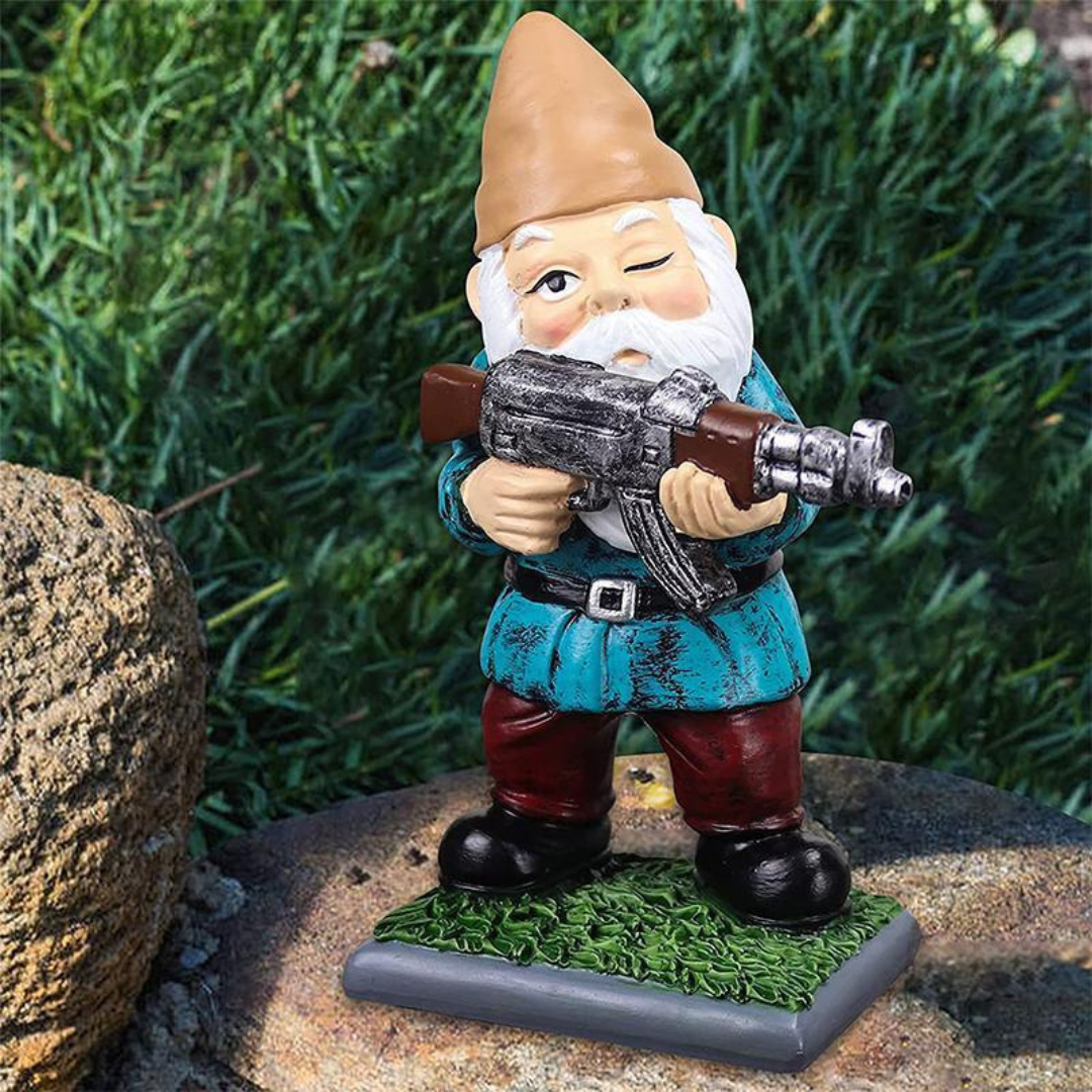 Nain De Jardin Militaire – Touche Humour Et Défense Extérieure