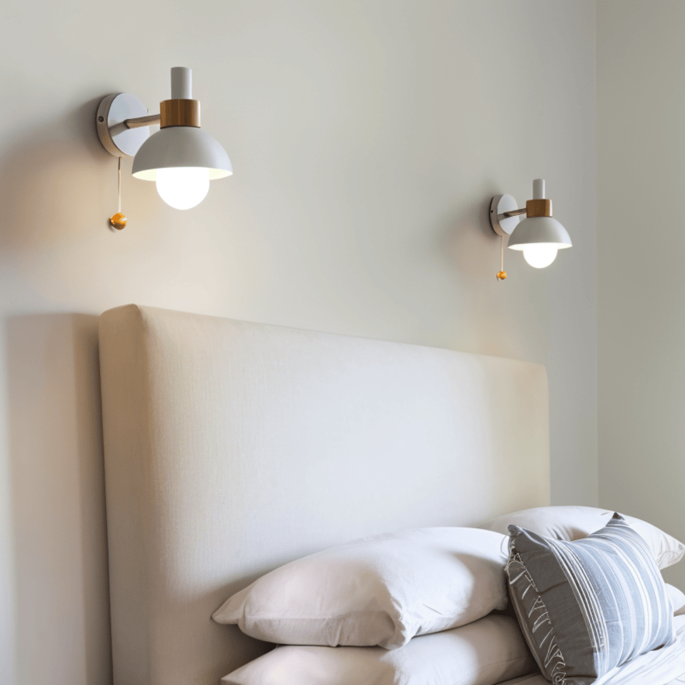 Lampada da parete pastello con interruttore a scomparsa - Illuminazione soffusa e stile moderno