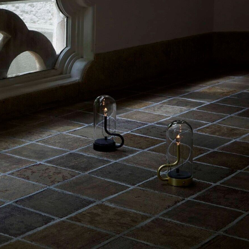 Lampă de masă — Iluminare caldă efect flacără 