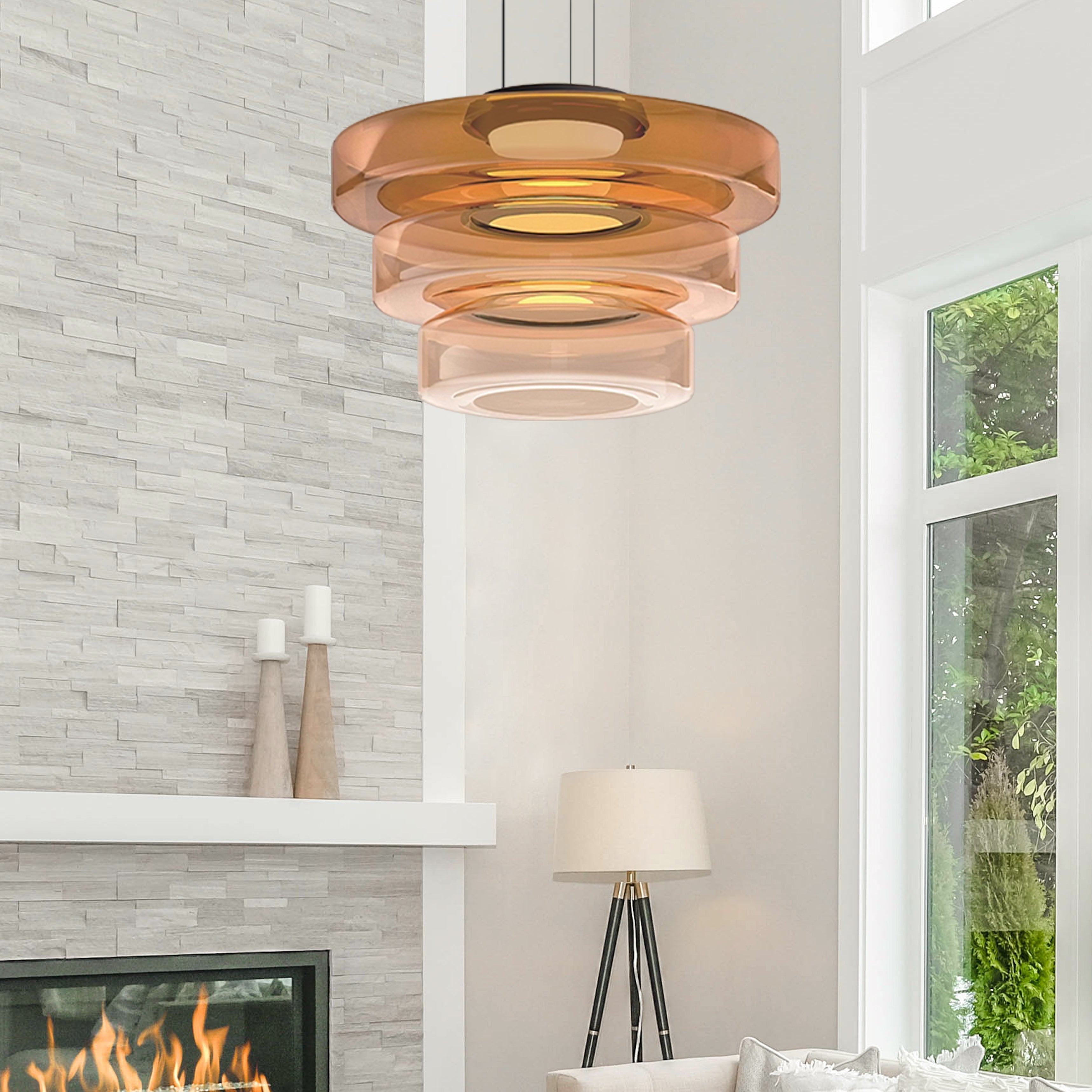 Sklenená závesná lampa v štýle Bauhaus - elegancia a modernosť