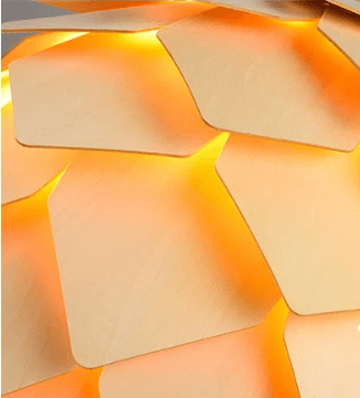 Lampada sospesa scultorea – Design ispirato alla natura 
