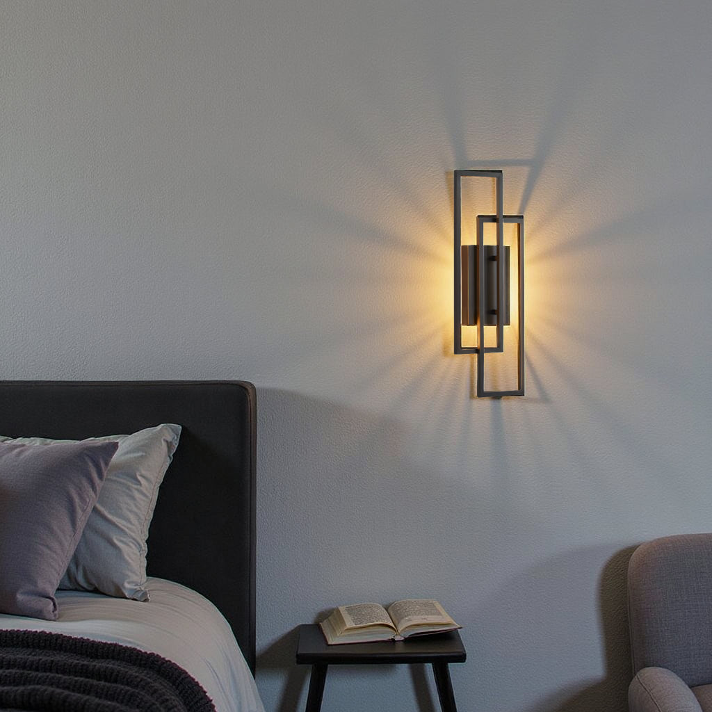 Aplique de Parede Retangular Geométrico – Elegância e Modernidade 