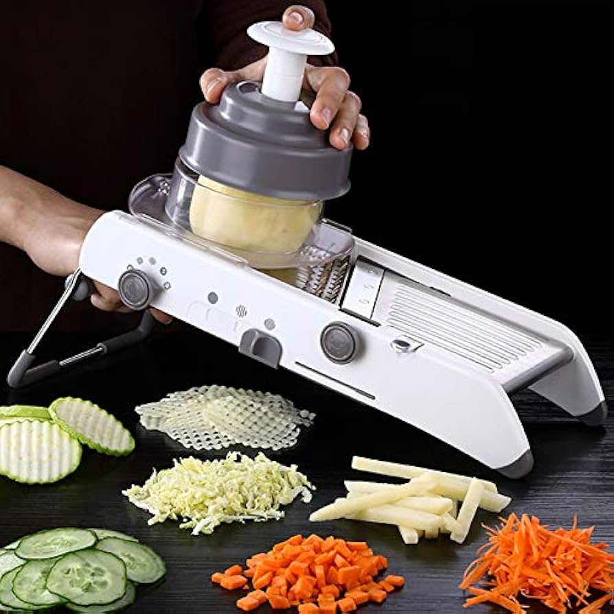 Mandolina de cozinha multifunções - Máxima precisão e segurança