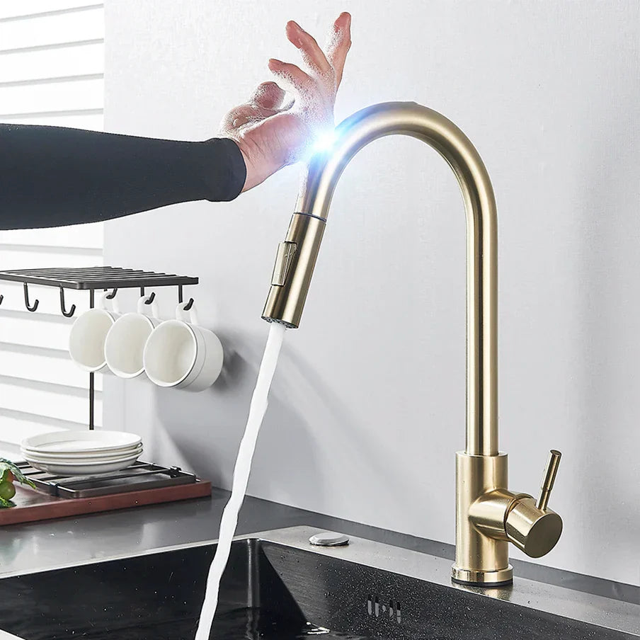 Robinet De Cuisine Intelligent – Capteur Tactile Et Douchette Flexible