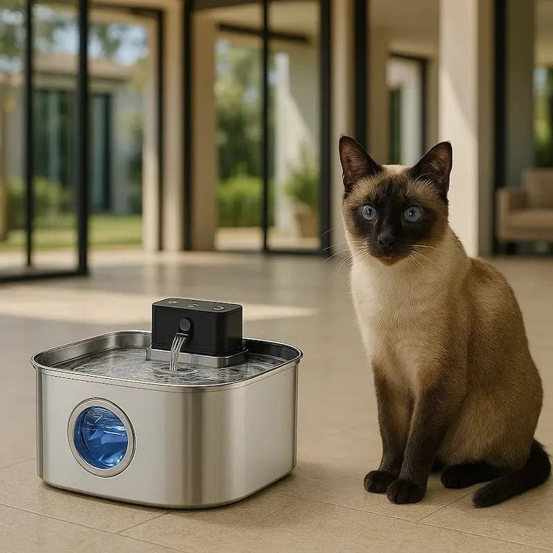 Trinkbrunnen für Katzen ohne Kabel – Reines und kontinuierliches Trinken 