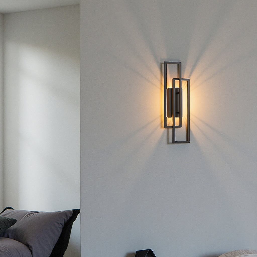 Aplique de Parede Retangular Geométrico – Elegância e Modernidade 