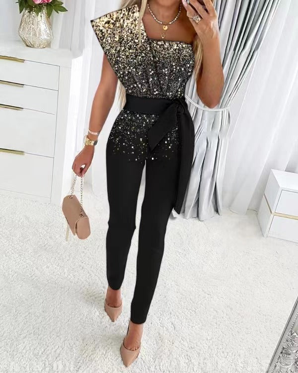Bernice | Elegante Set – Gekleed met Taille en Glitterdetail 