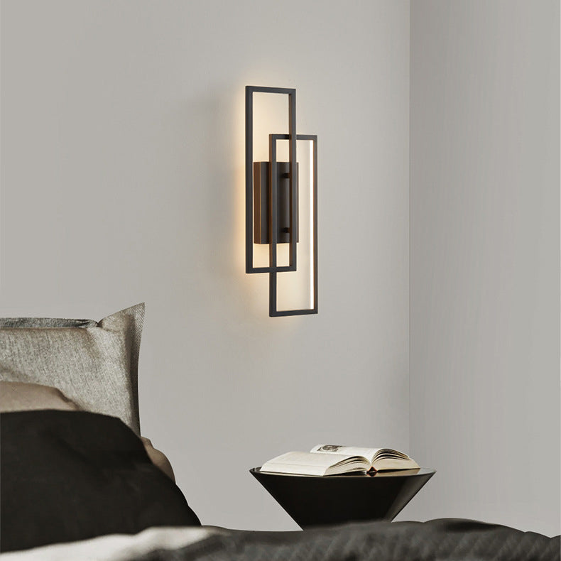 Aplique de Parede Retangular Geométrico – Elegância e Modernidade 