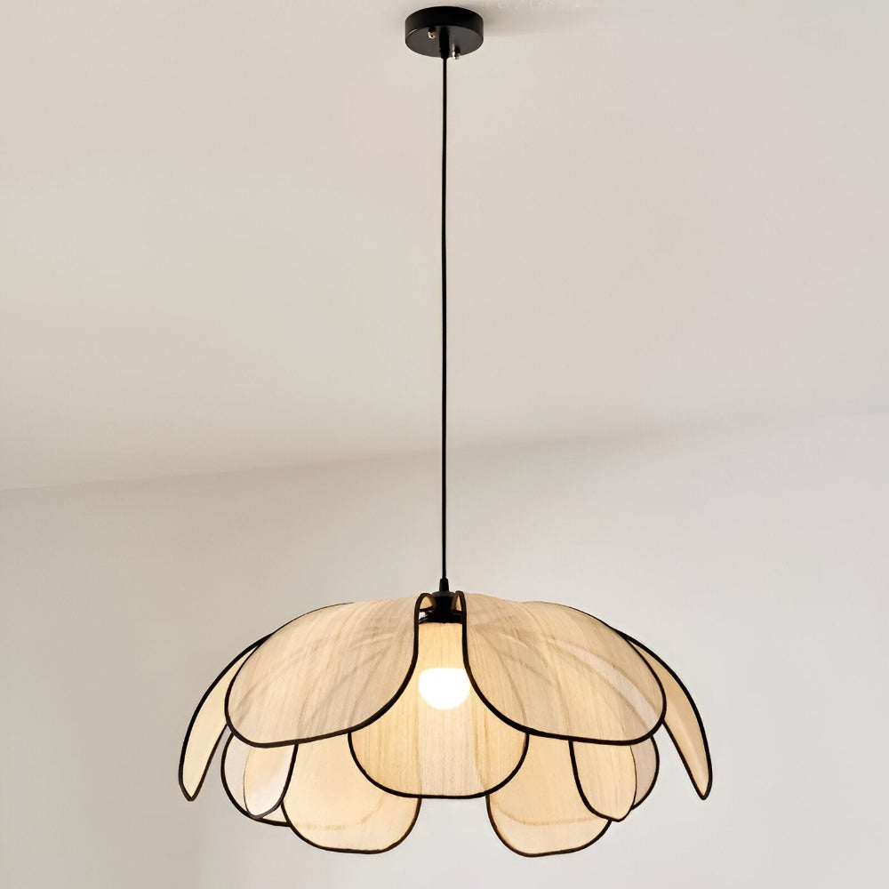 Candeeiro suspenso elegante em vime natural - Decoração natural e iluminação harmoniosa