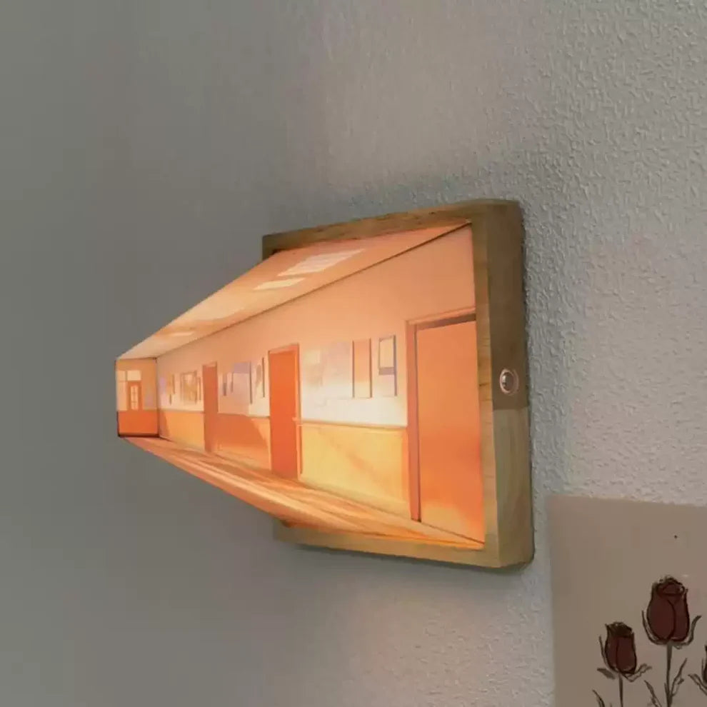Nástenná dekoratívna lampa – 3D vizuálna ilúzia 