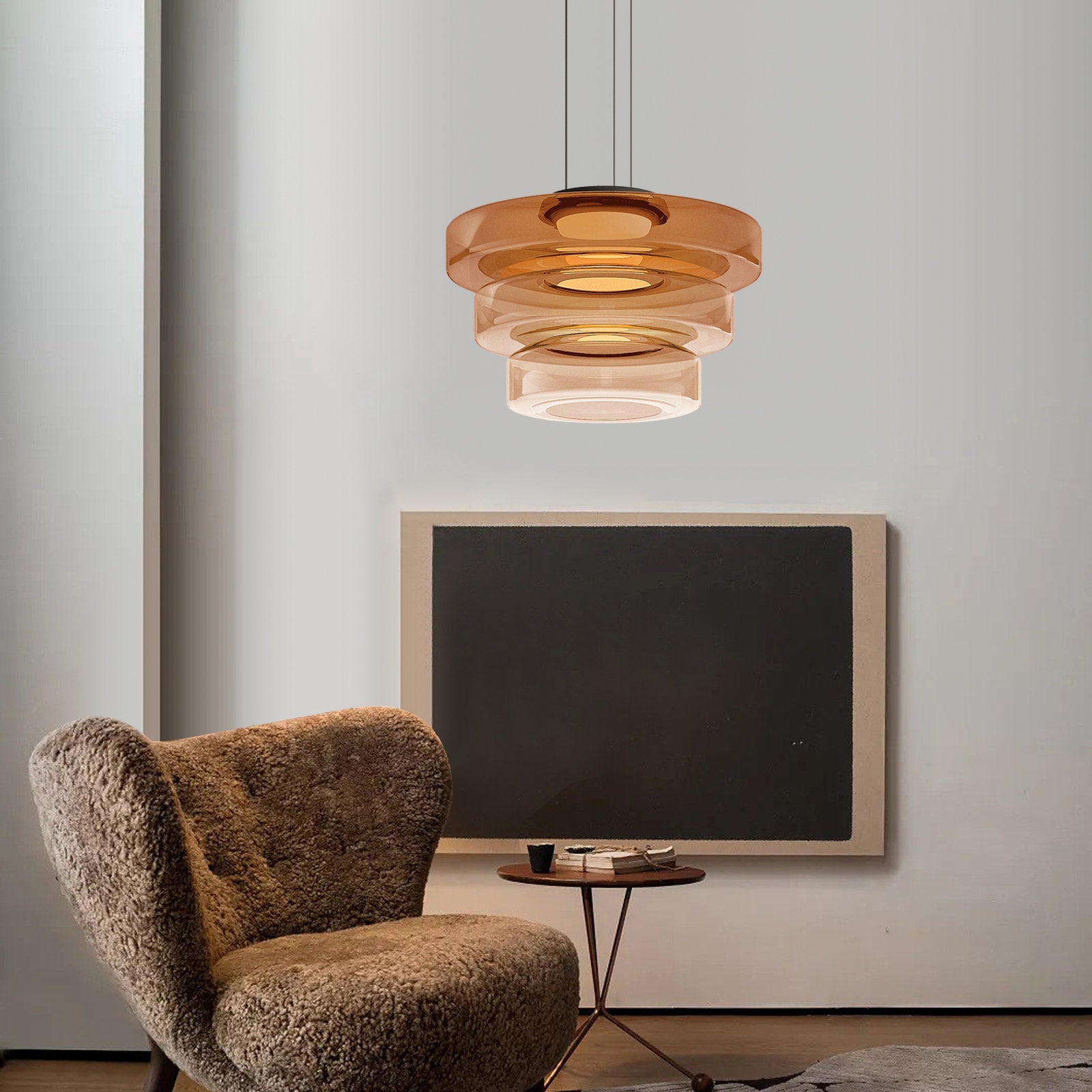 Suspension En Verre Style Bauhaus – Élégance Et Modernité