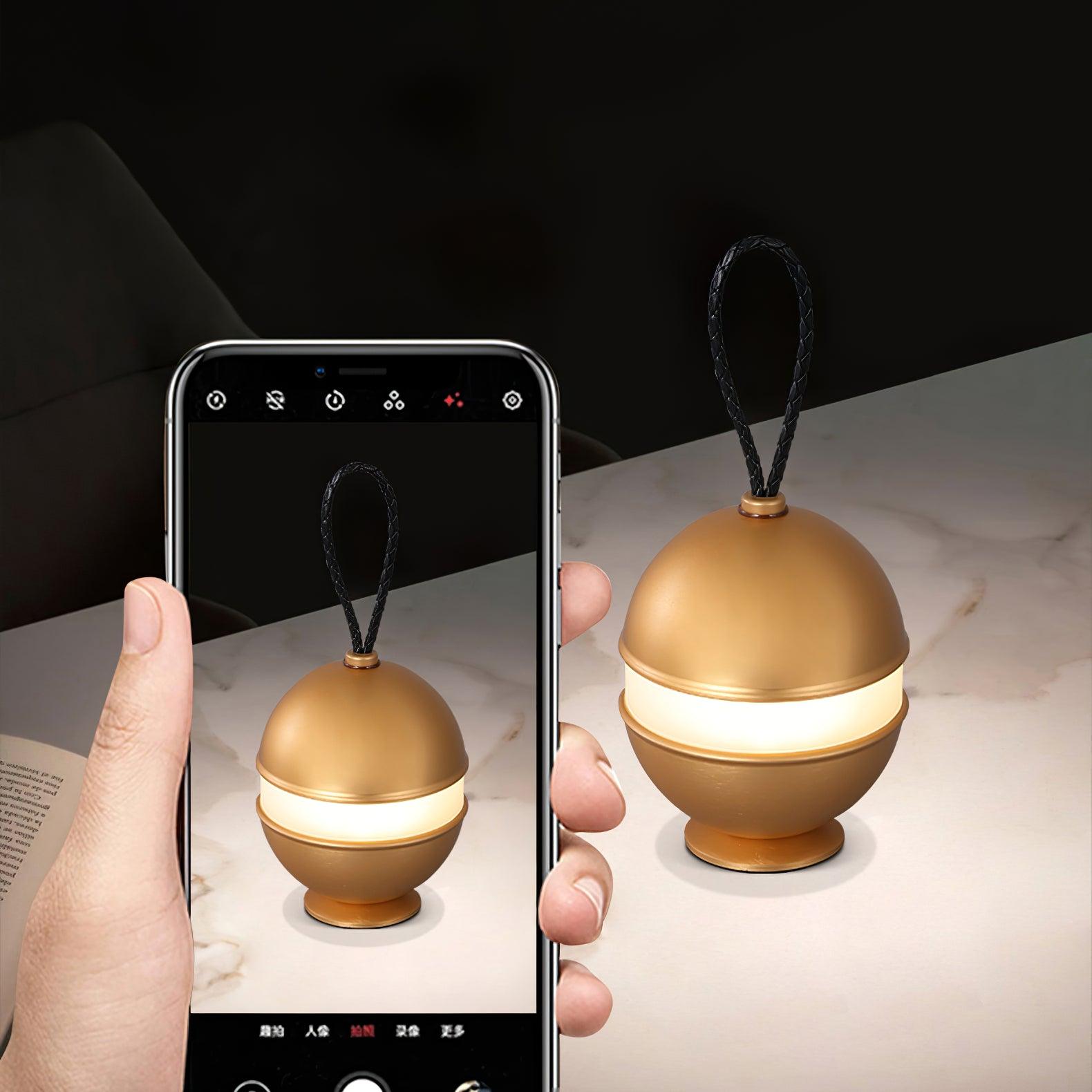 Lampada a sfera ricaricabile - Design chic e luce rilassante