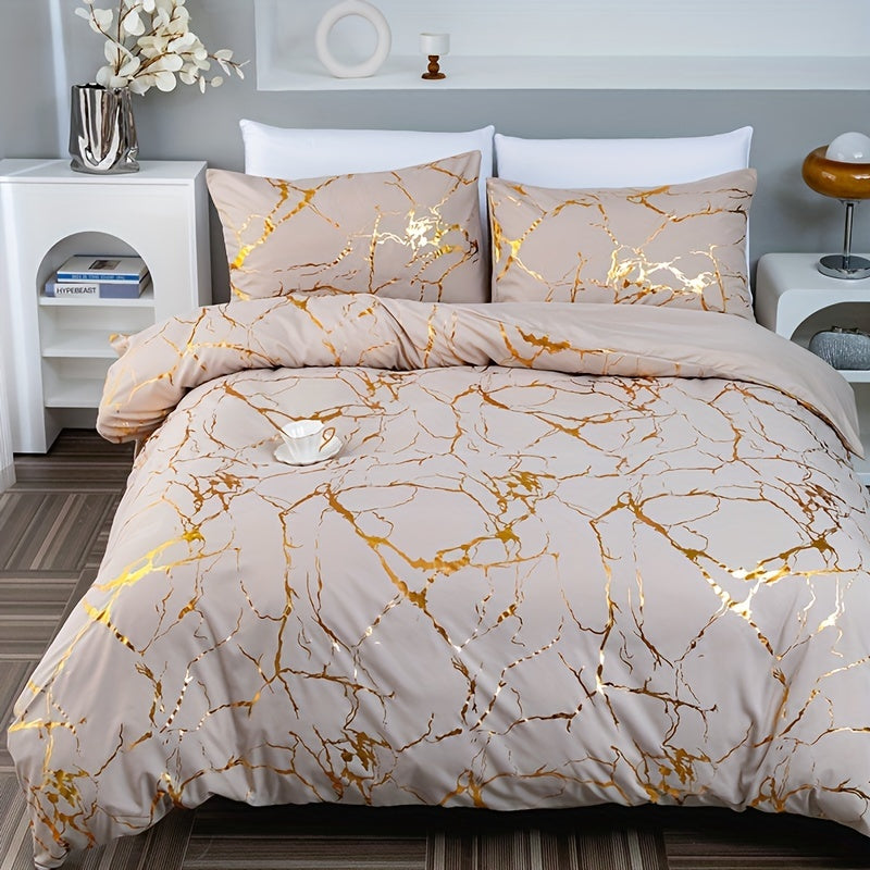 Marmer Dekbedovertrek - Minerale Elegant en Verfijnd Comfort 