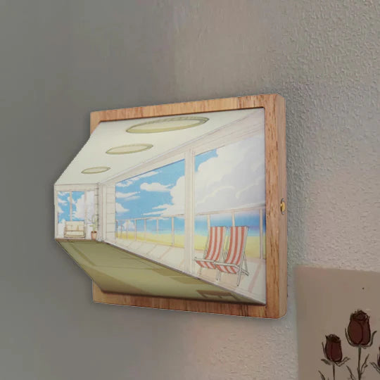 Nástenná dekoratívna lampa – 3D vizuálna ilúzia 