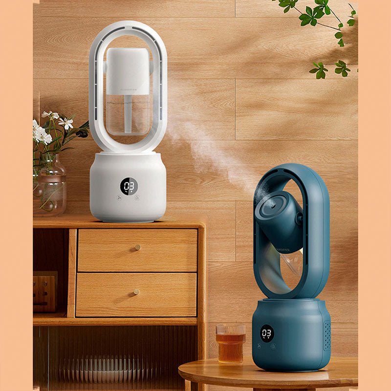ポータブルファンと加湿器 - 即座の涼しさと快適さ 