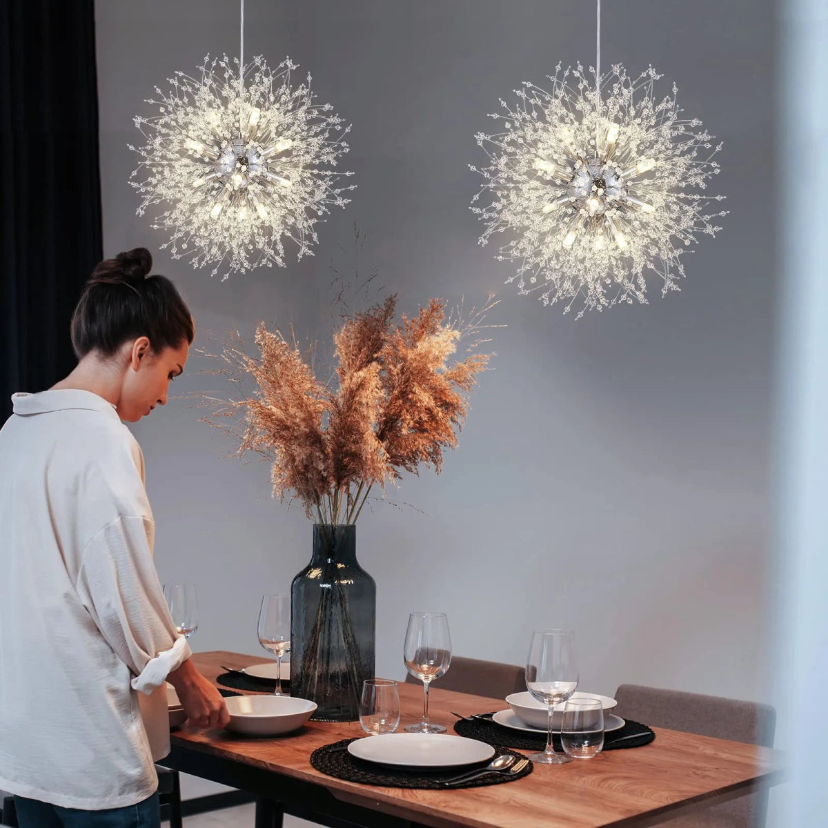 Lustre En Cristal À Suspension – Élégance Et Brillance Intemporelle