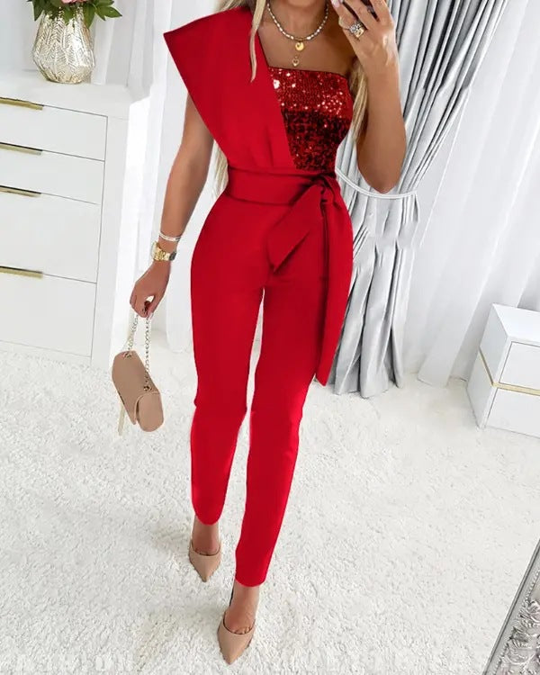 Bernice | Elegante Set – Gekleed met Taille en Glitterdetail 