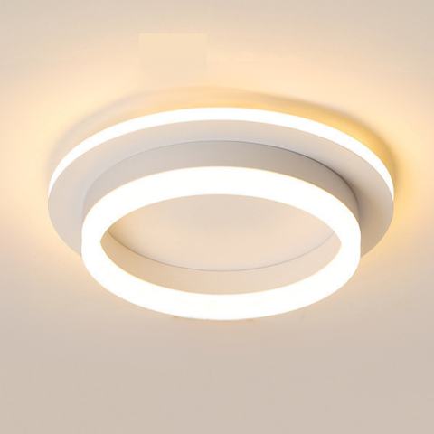 Współczesna lampa sufitowa - eleganckie kształty i jednolite oświetlenie