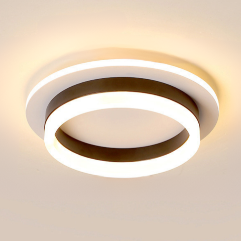 Współczesna lampa sufitowa - eleganckie kształty i jednolite oświetlenie