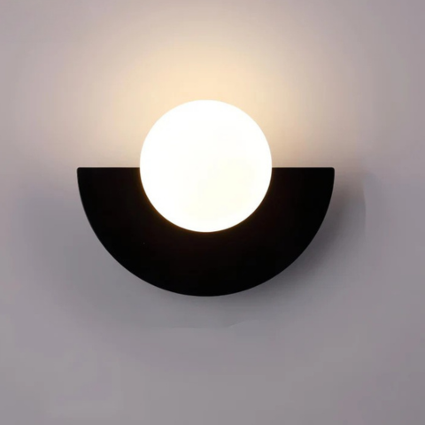 Applique Murale Moderne – Forme Demi-Cercle Et Éclairage Doux