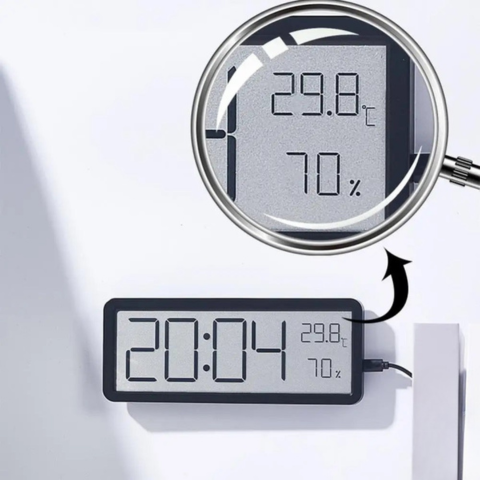 Horloge Murale Numérique LED – Affichage Clair Et Capteurs Intégrés