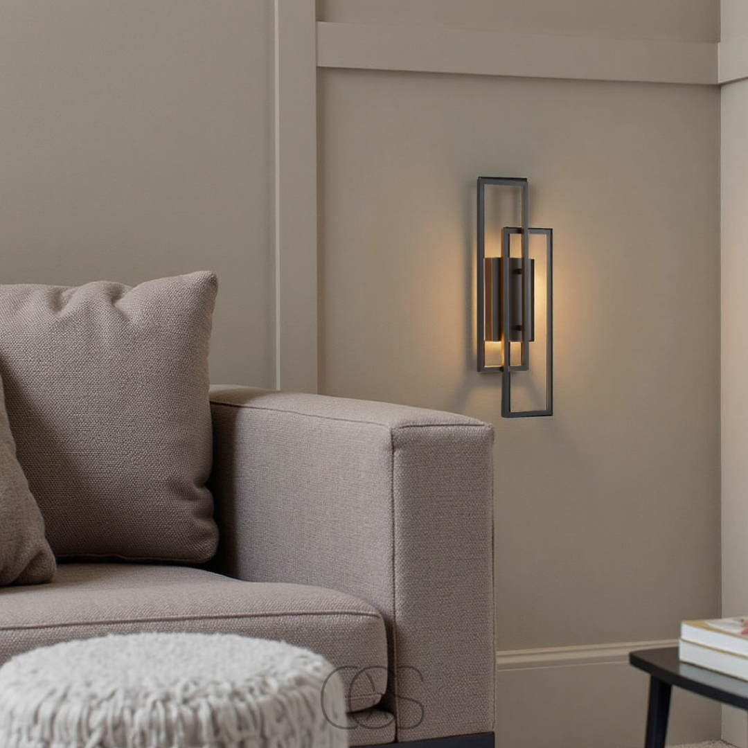 Aplique de Parede Retangular Geométrico – Elegância e Modernidade 