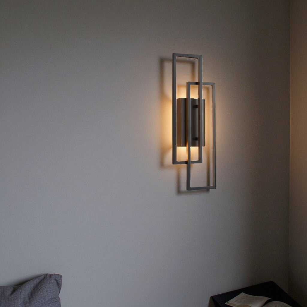 Aplique de Parede Retangular Geométrico – Elegância e Modernidade 