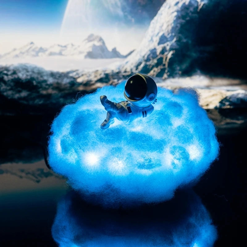Dekorativ Lampa Moln Astronaut – Lysande och Magisk Rymd 