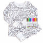 Pijama para colorir para crianças – Estimula a criatividade 