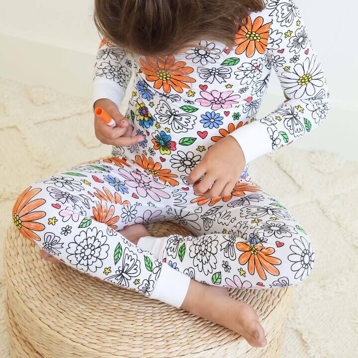 Pijama para colorir para crianças – Estimula a criatividade 
