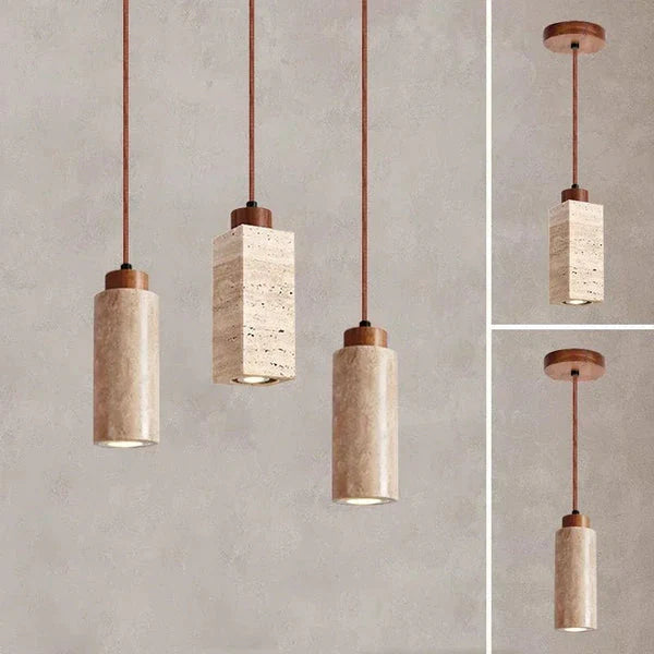Lâmpada Suspensa em Pedra Natural – Elegância e Autenticidade 